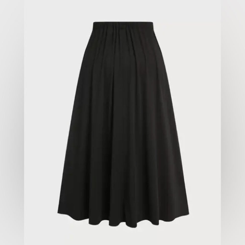 Plus Black  High Rise Swing Skirt - Picture 3 of 8